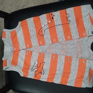 Orange and gray striped jumper by Carter's size 6 months
